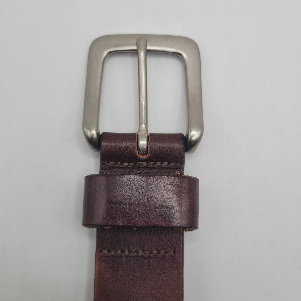 American Eagle Belt 30 Brown Leather Classic Everyday Industrial Work Rugged